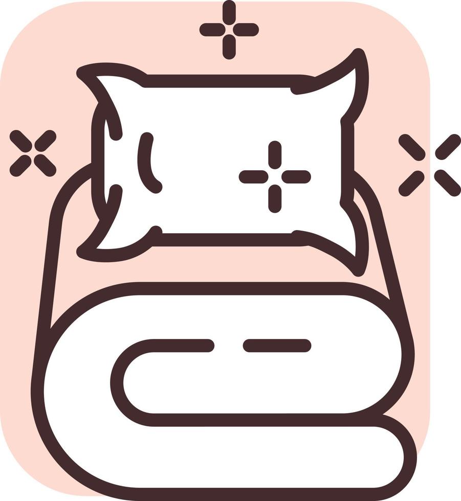 Sanitation pillow, icon, vector on white background.