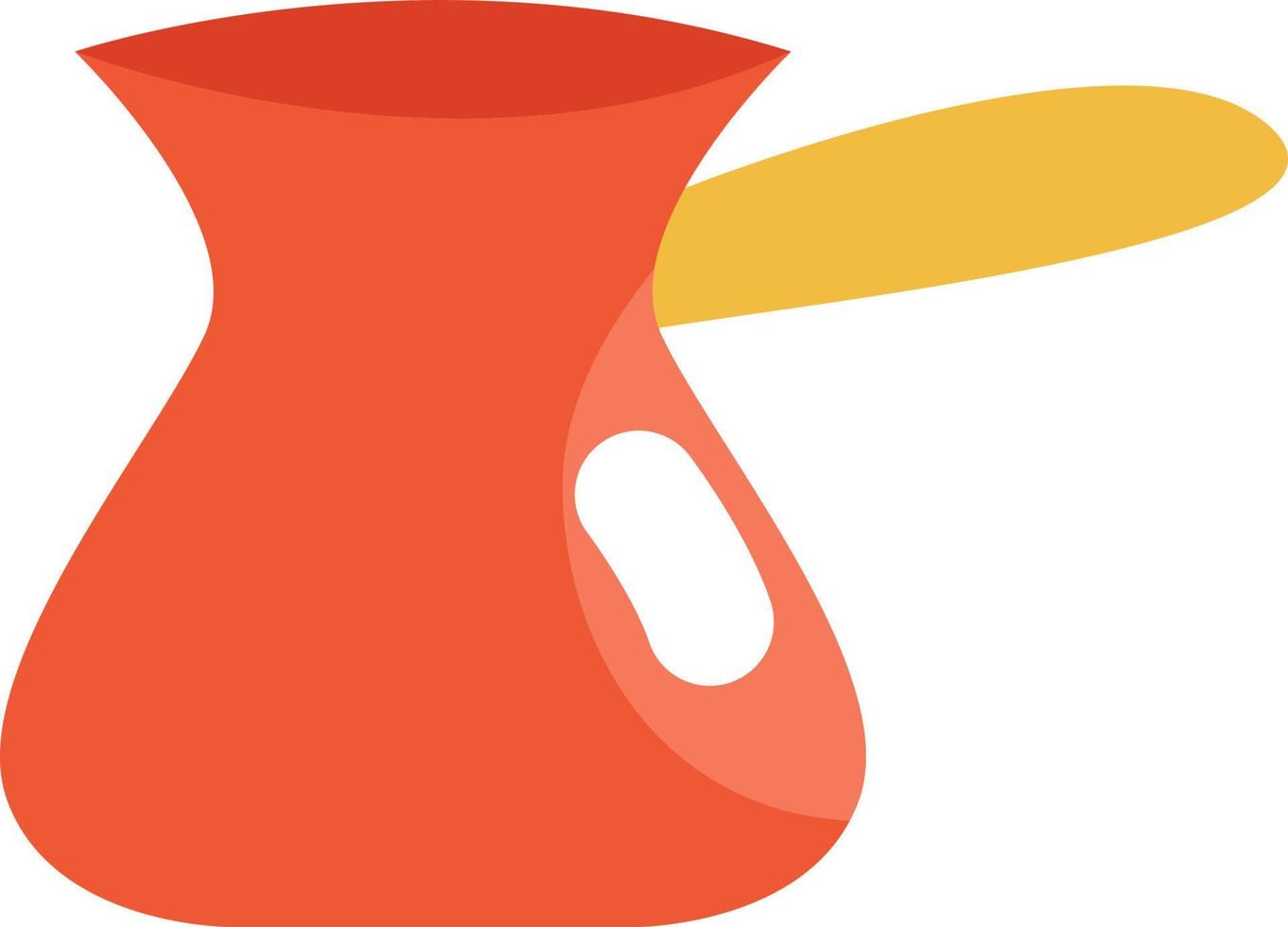 Cooking coffee pot, icon, vector on white background.