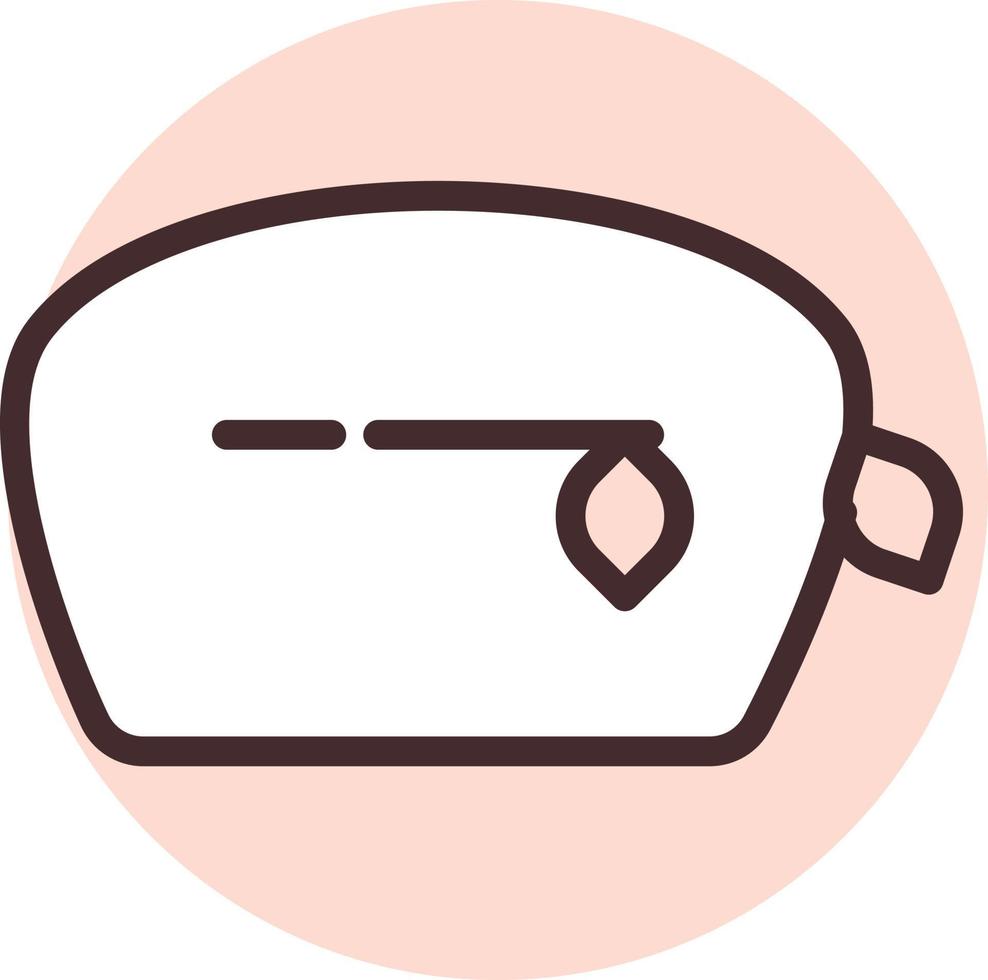 Beauty cosmetic bag, icon, vector on white background.