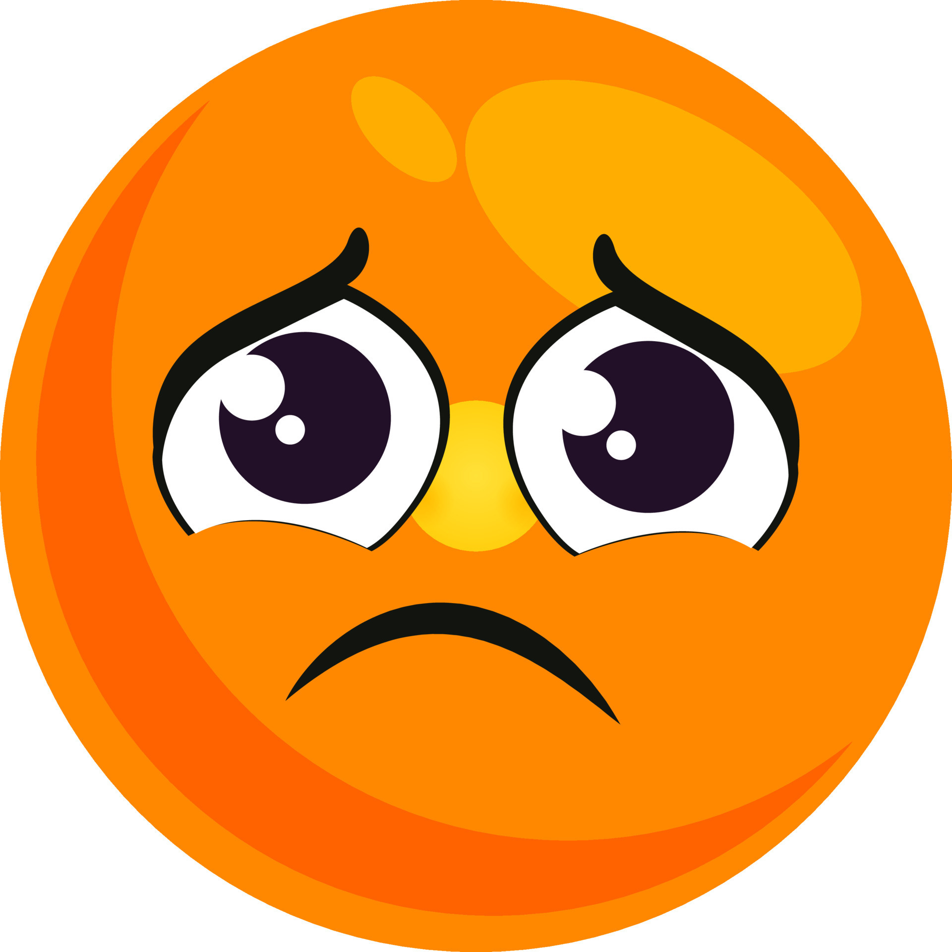 Very sad emoji, illustration, vector on white background 15034916