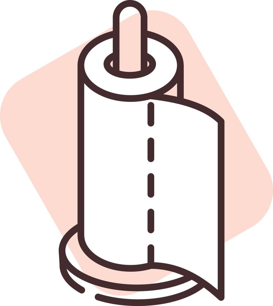 Sanitation tissue, icon, vector on white background.