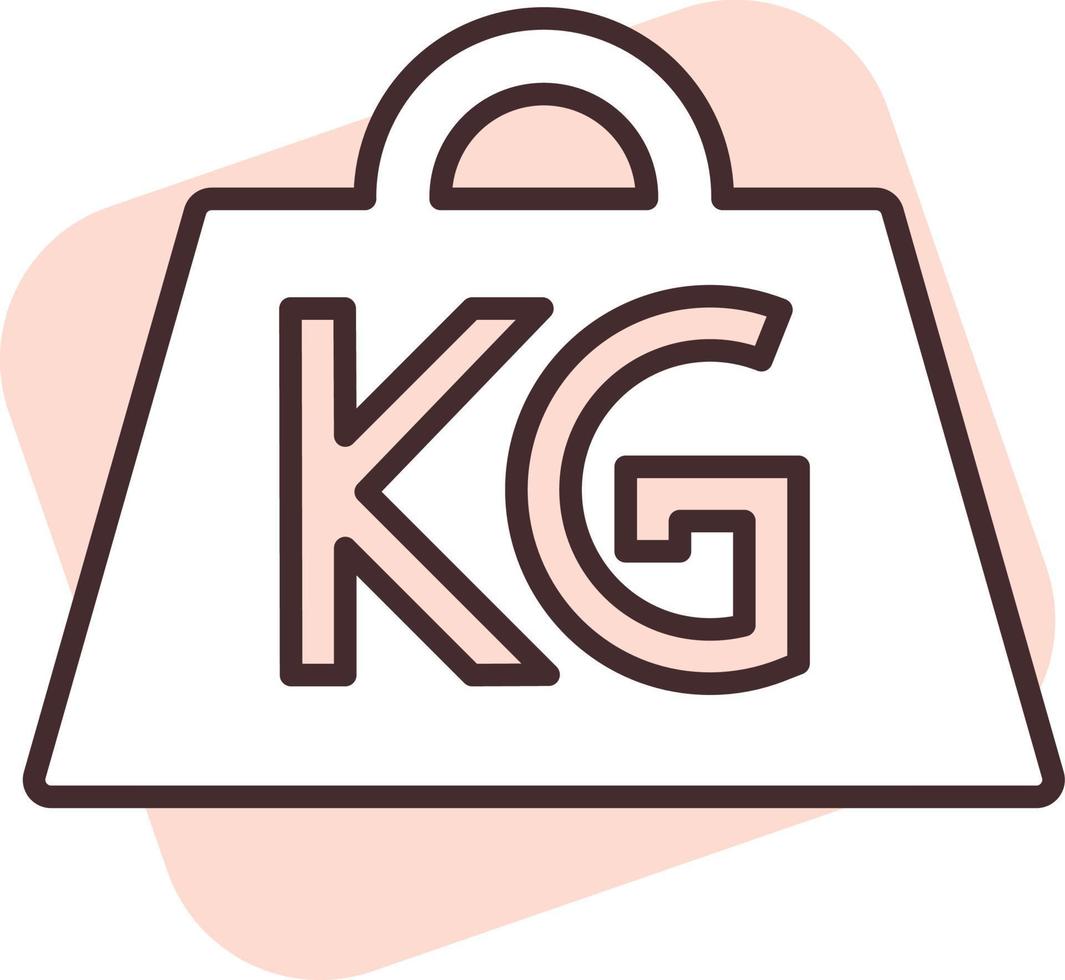 Delivery weight icon, vector on white background.