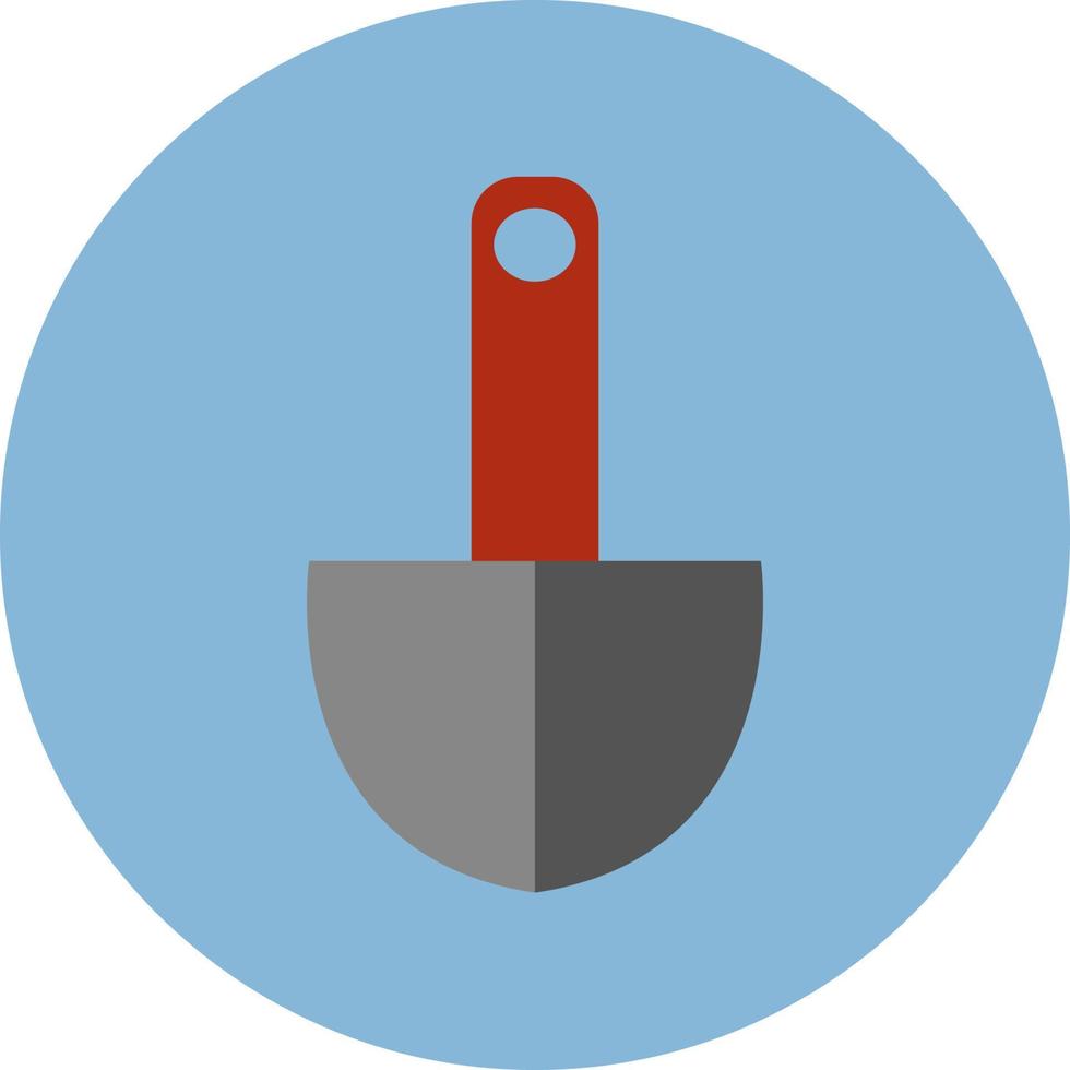 Rural life shovel, icon, vector on white background.