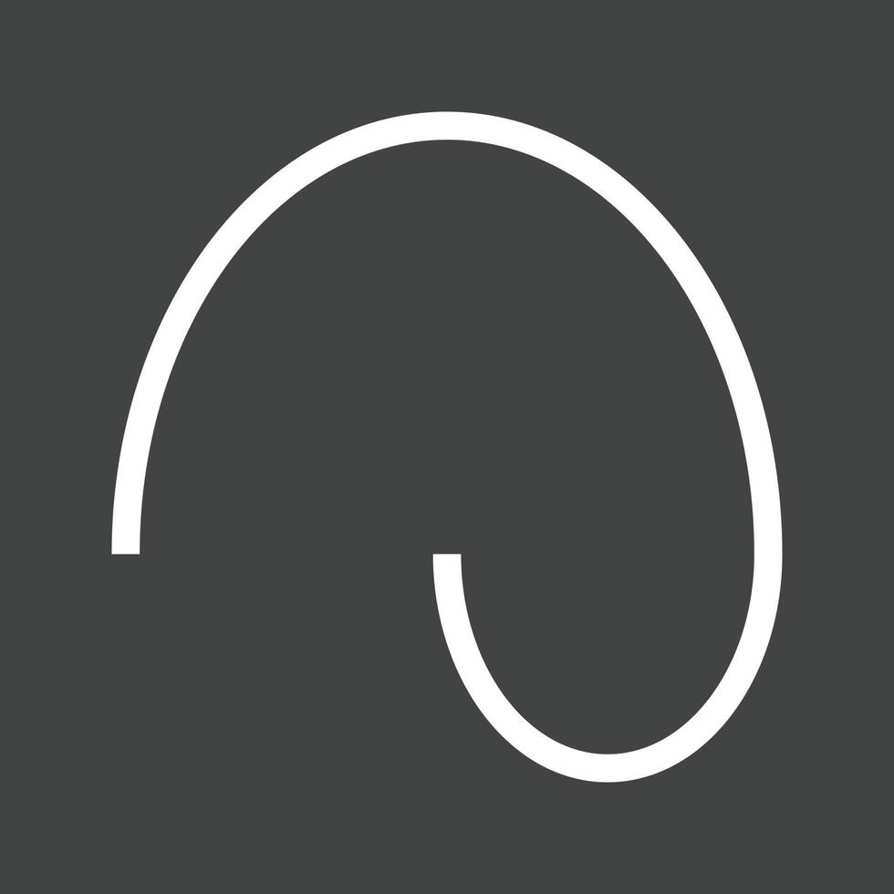 Curved Line Line Inverted Icon vector