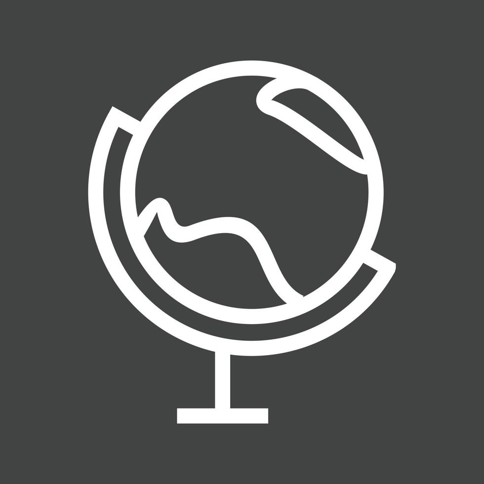 Globe Line Inverted Icon vector