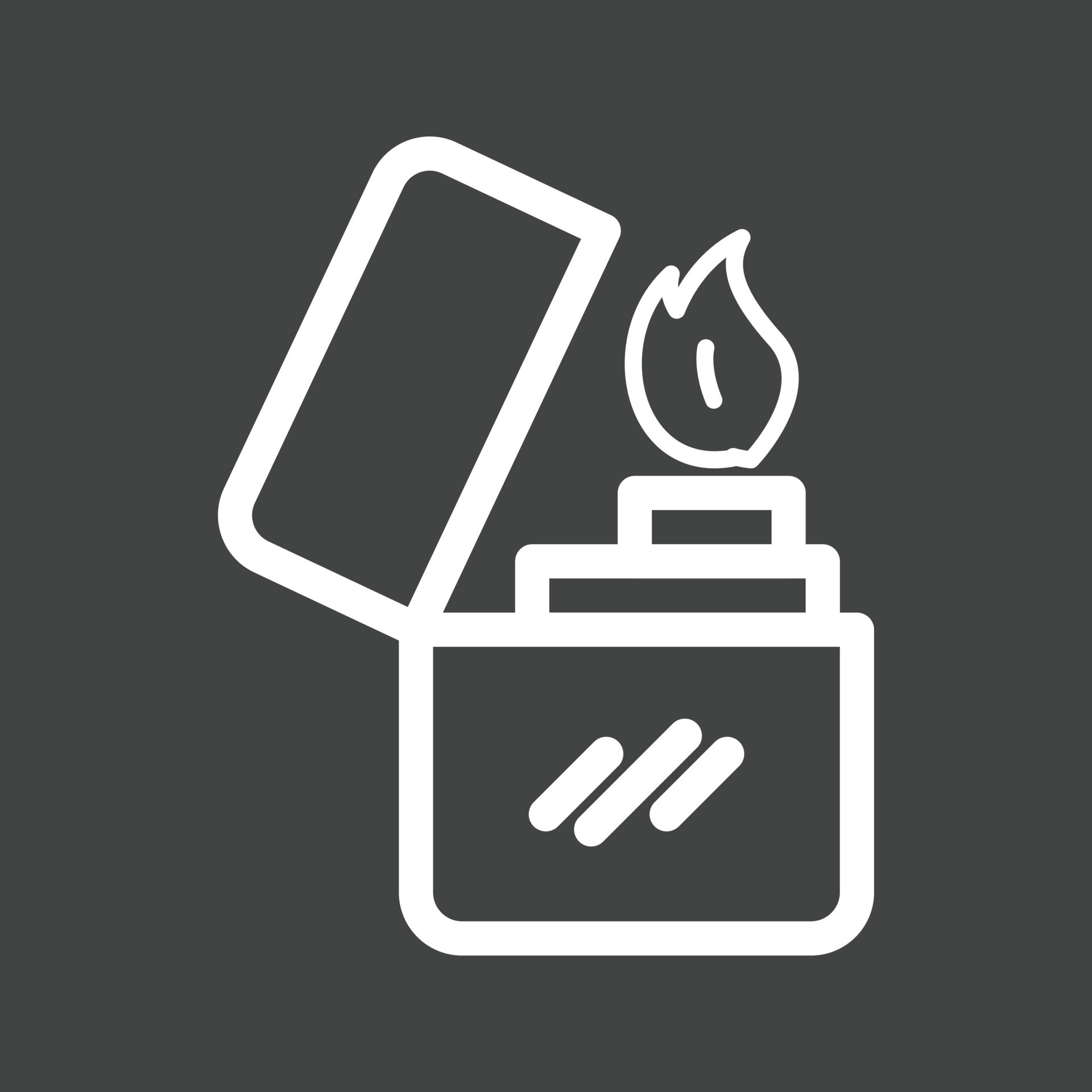 Lighter Line Inverted Icon 15035022 Vector Art at Vecteezy