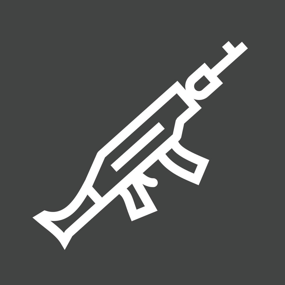 Gun Line Inverted Icon vector