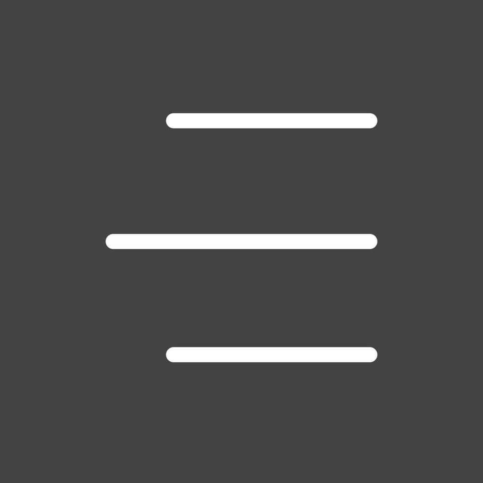Right Align Line Inverted Icon vector