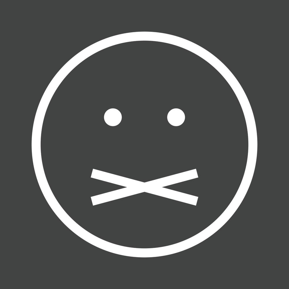 Mute Line Inverted Icon vector