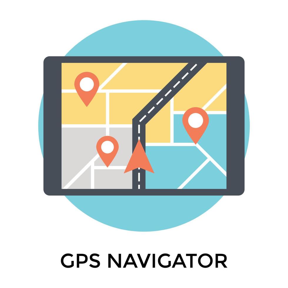 navegación gps de moda vector