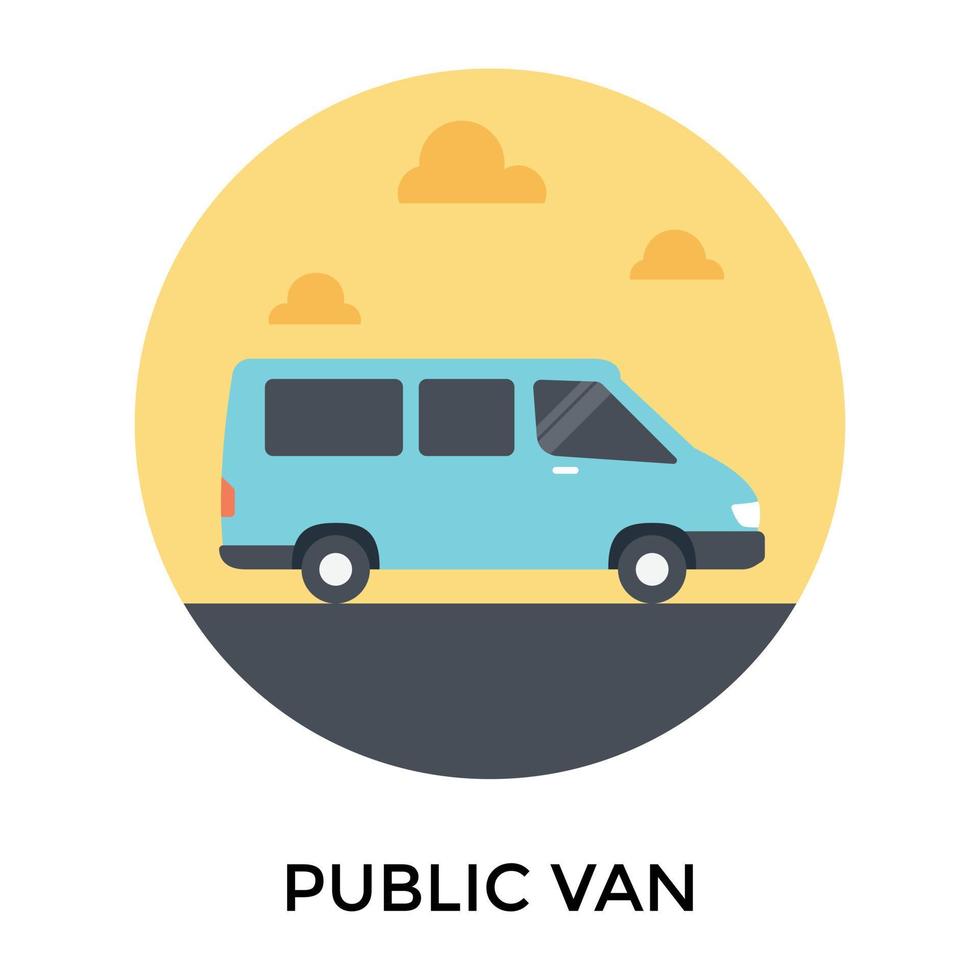 Trendy Public Van vector