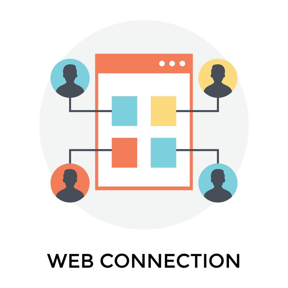 Trendy Web Connection vector