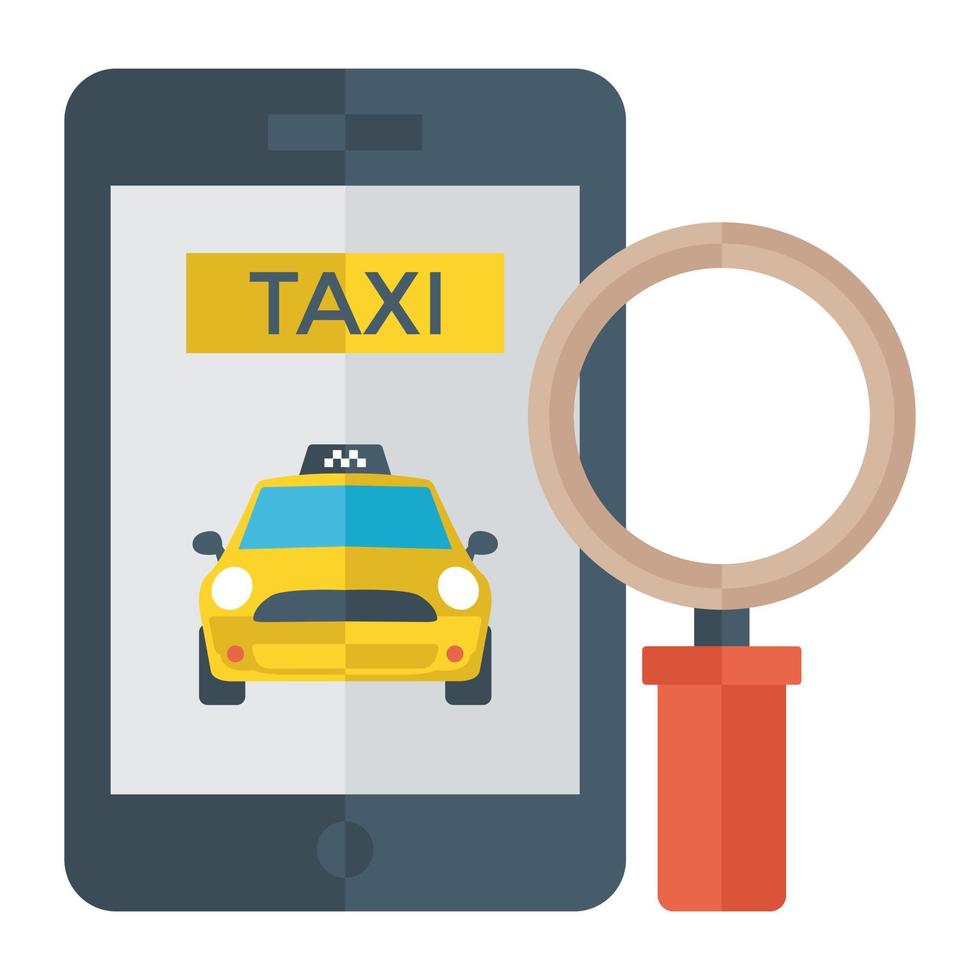 búsqueda de taxis de moda vector