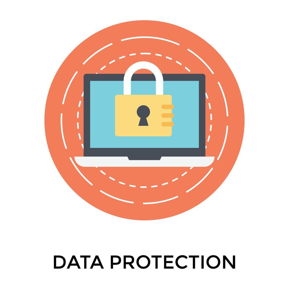 Trendy Data Protection vector