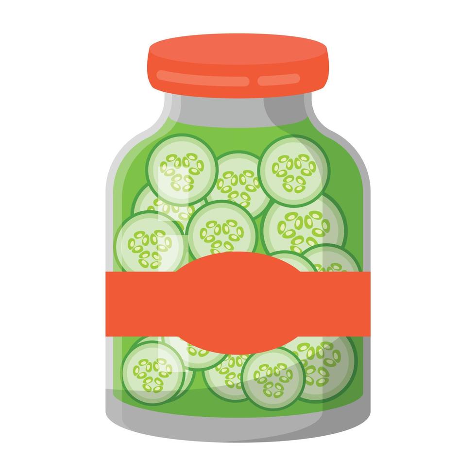 Pickled Cucumber Jar vector