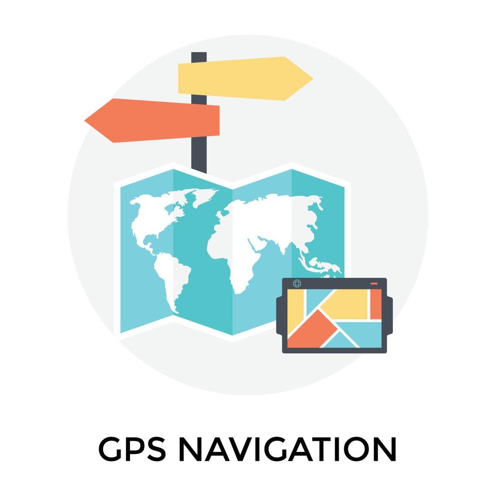 Trendy GPS Navigation vector