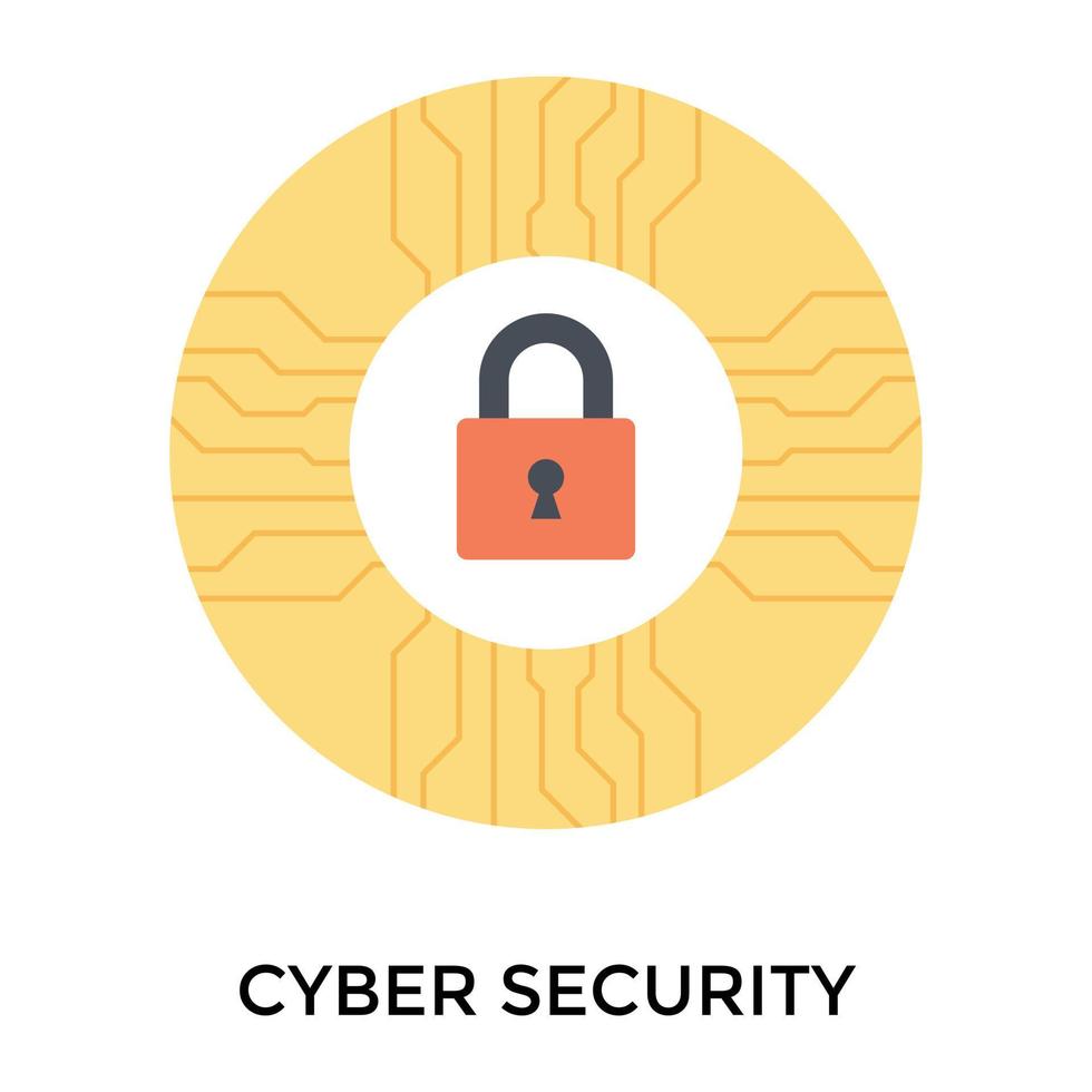 Trendy Cyber Security vector