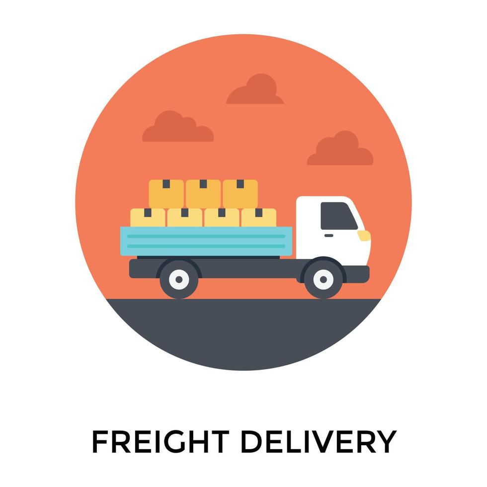Trendy Freight Delivery vector