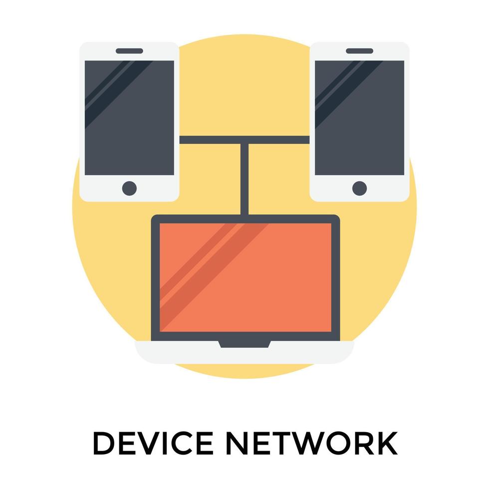 Trendy Network Devices vector