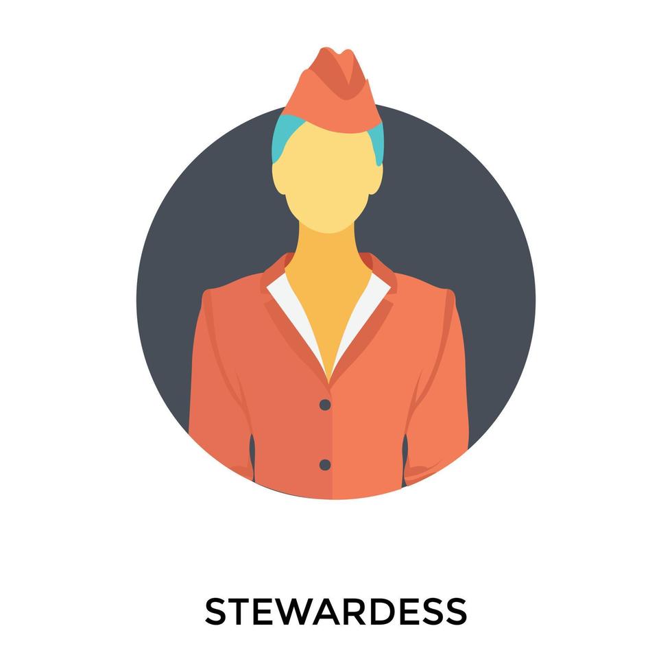 Trendy Stewardess Concepts vector