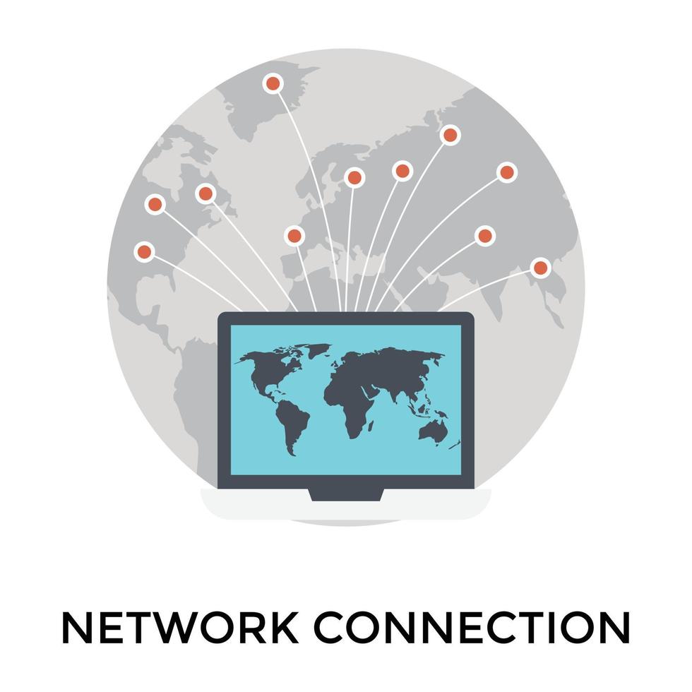 Trendy Network Connection vector