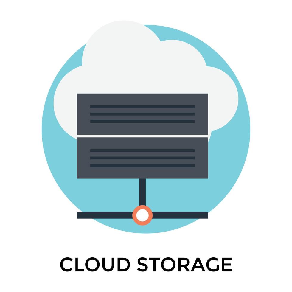 Trendy Cloud Storage vector