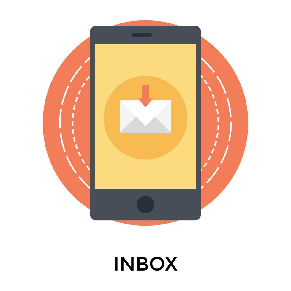 Trendy Mobile Inbox vector