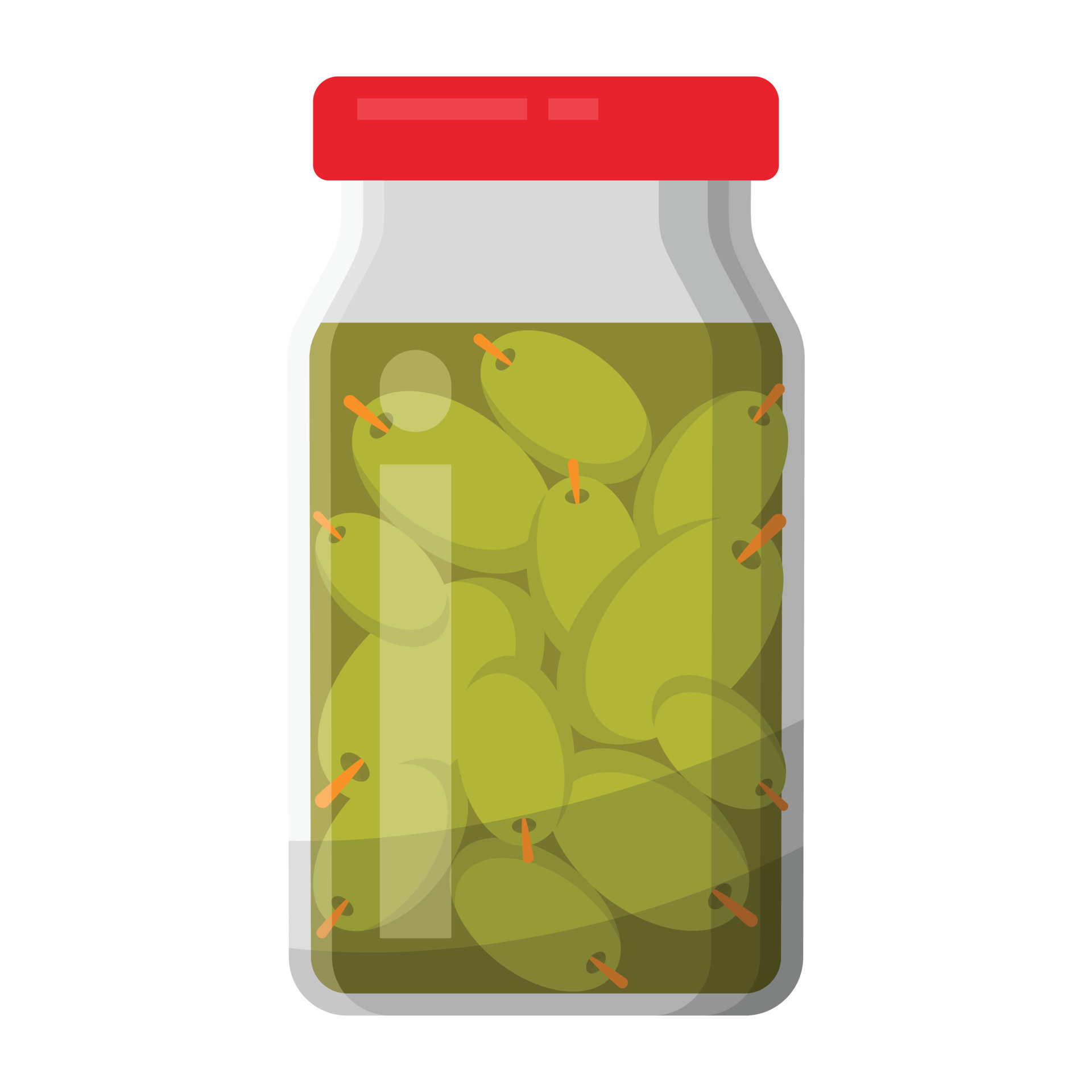 Green Olives Jar 15035455 Vector Art at Vecteezy