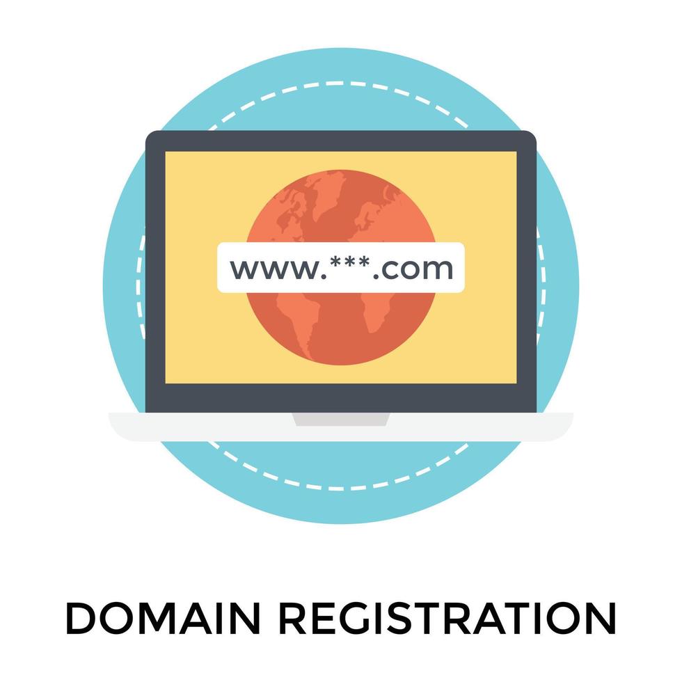 Trendy Domain Registration vector