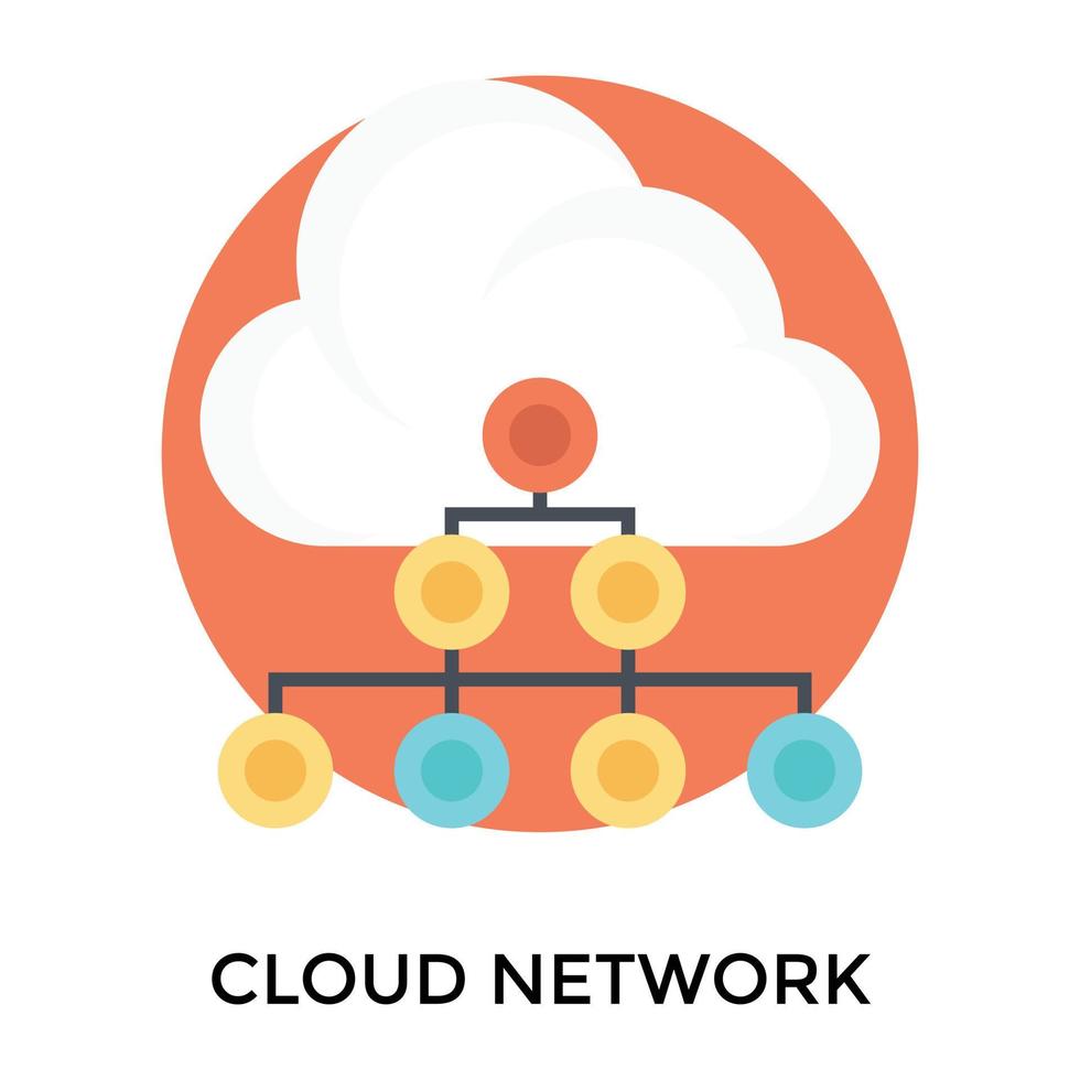 Trendy Cloud Network vector