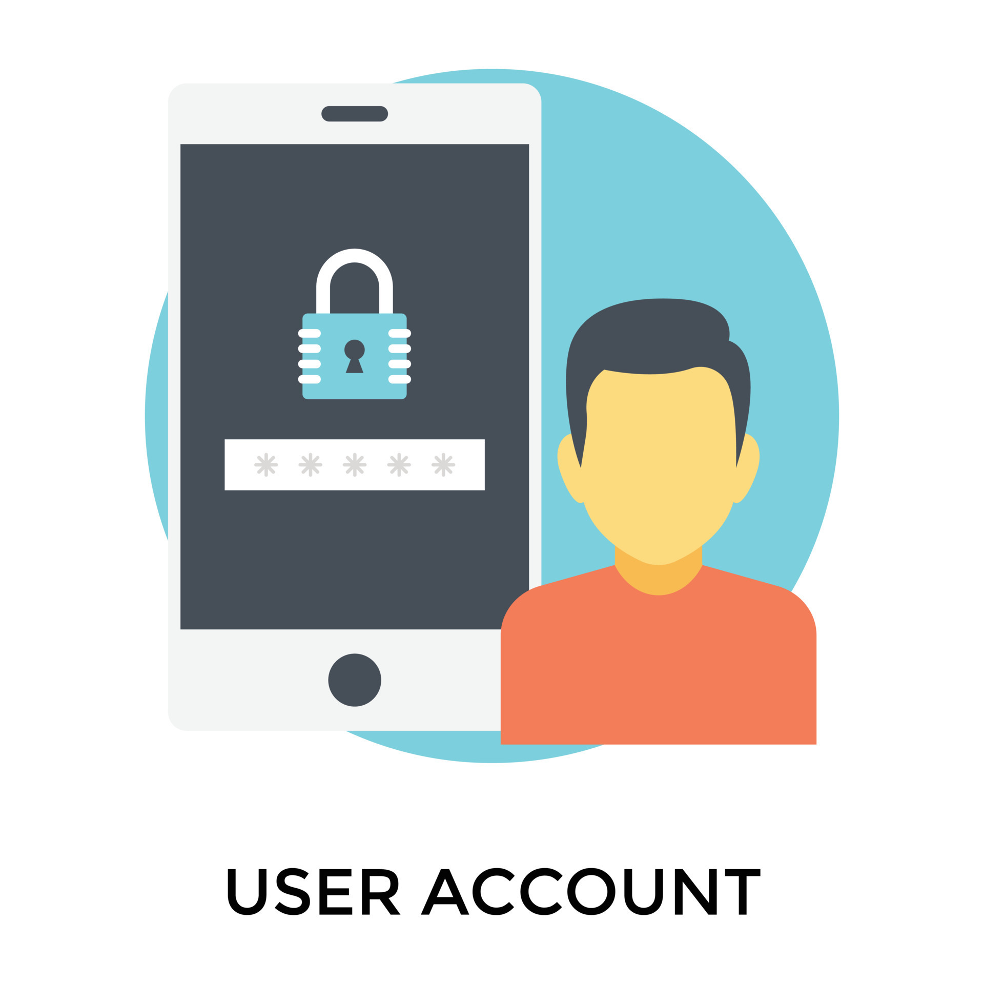 Trendy user account 15035545 vector art at vecteezy