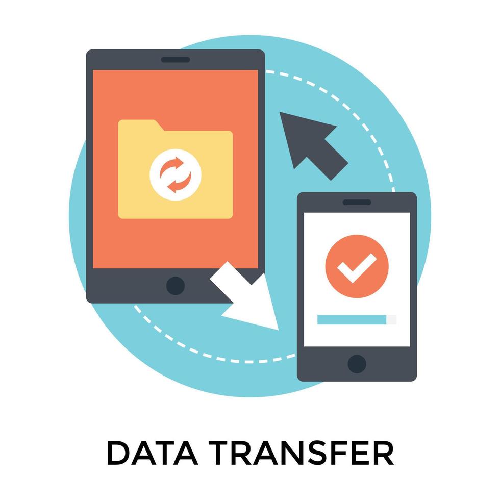 intercambio de datos de moda vector