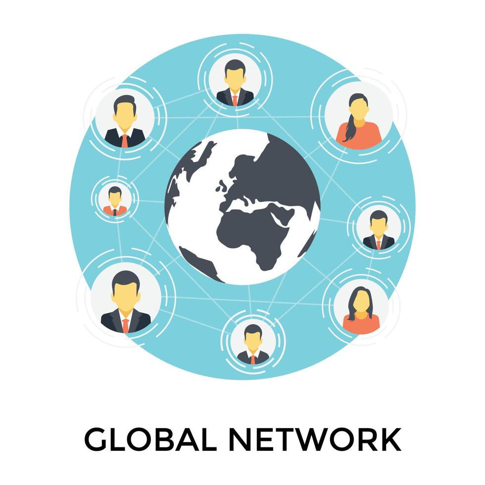 Trendy Global Network vector