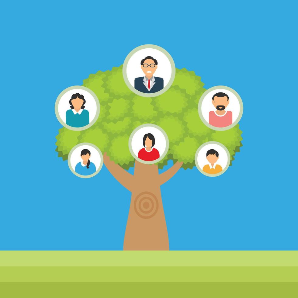 Trendy People Tree vector