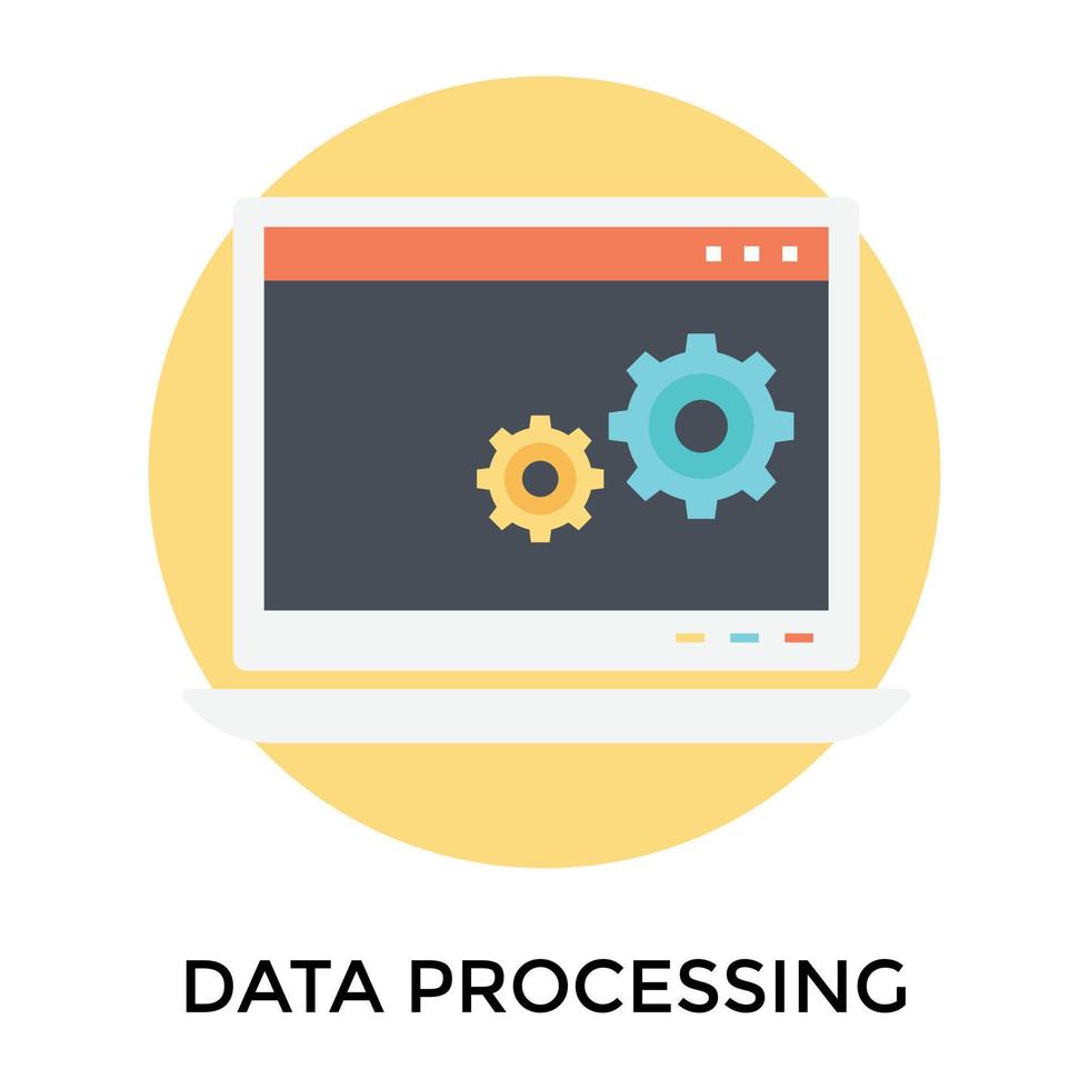 Trendy Data Processing vector