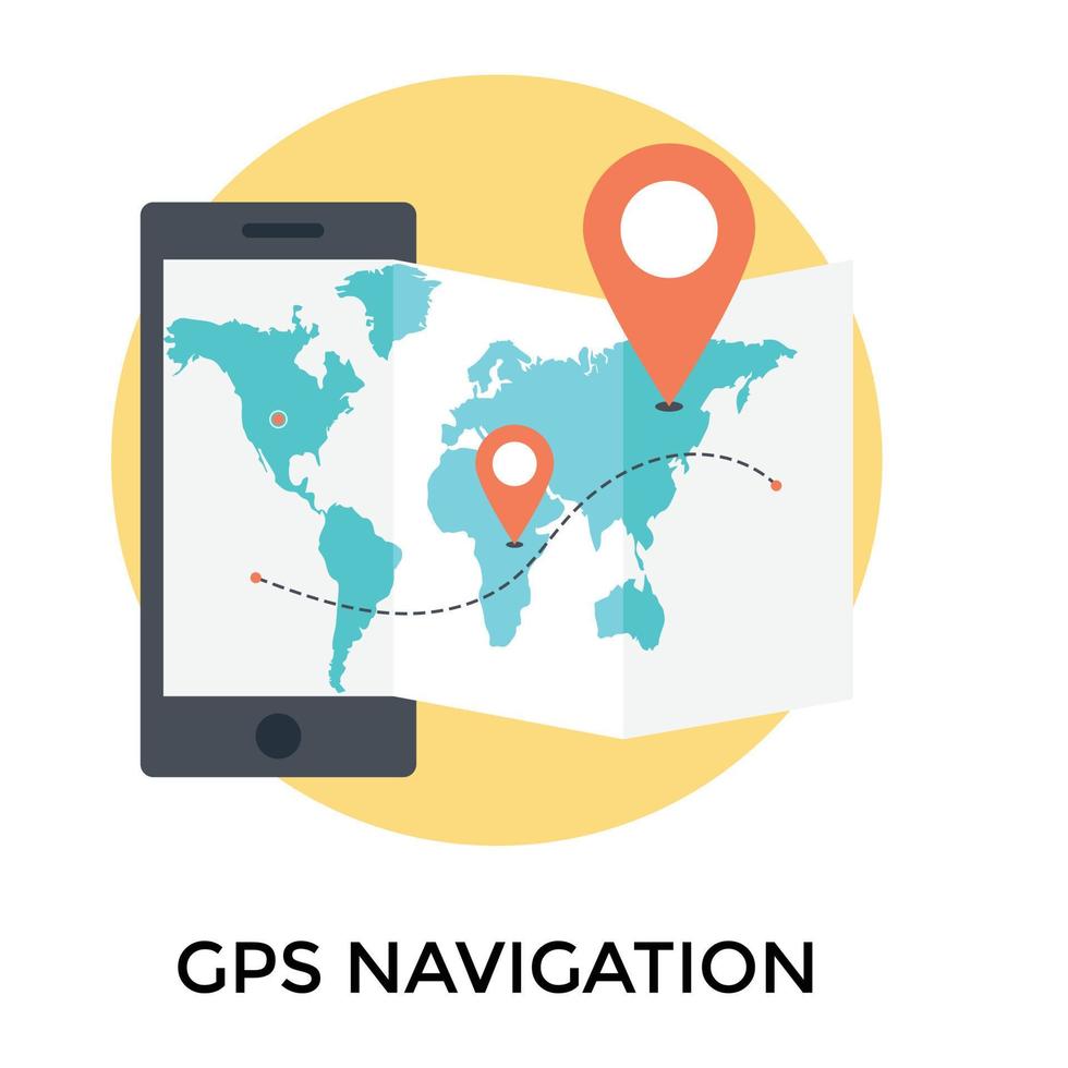 rastreador gps android vector