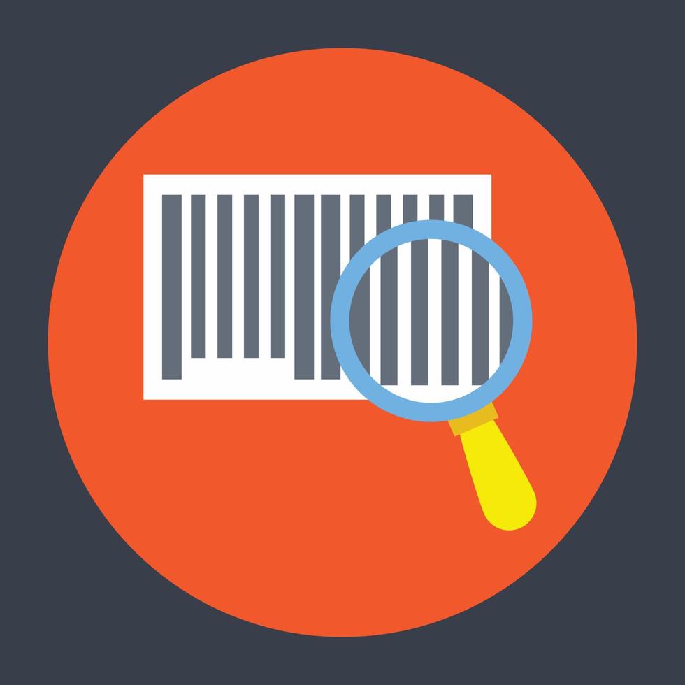 Trendy Barcode Search vector