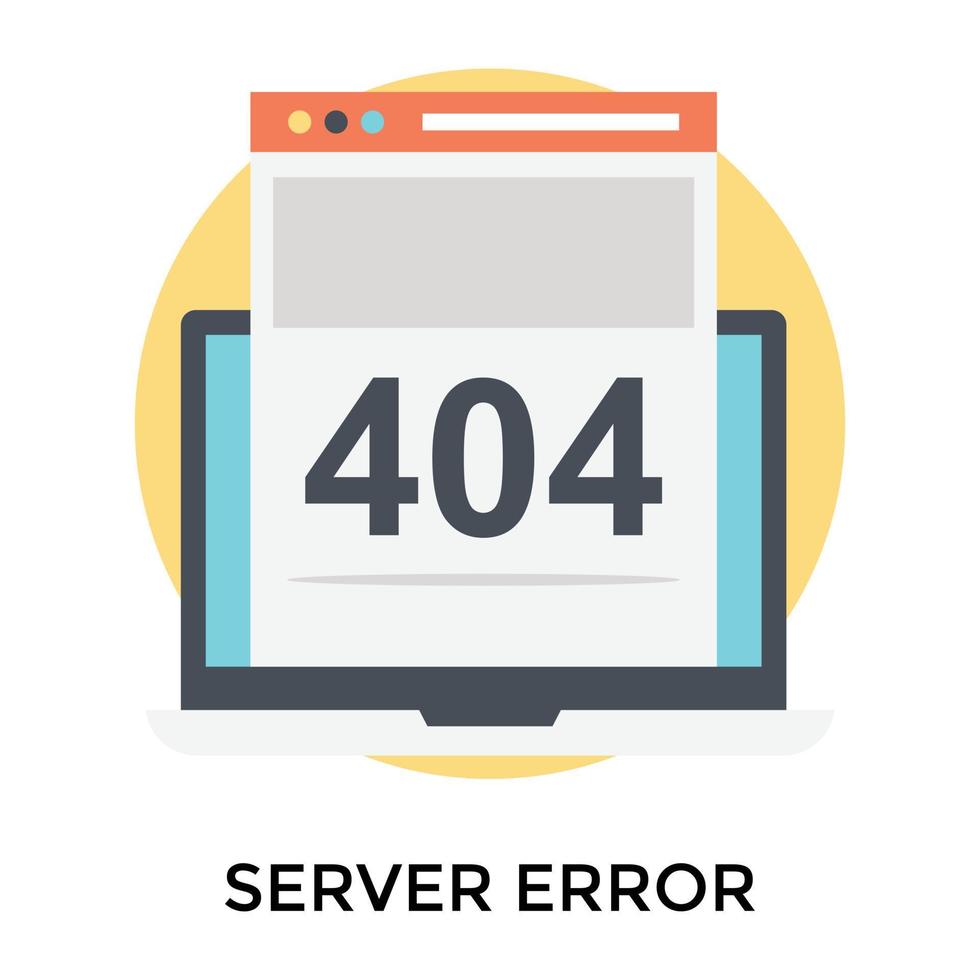 Trendy Server Error vector