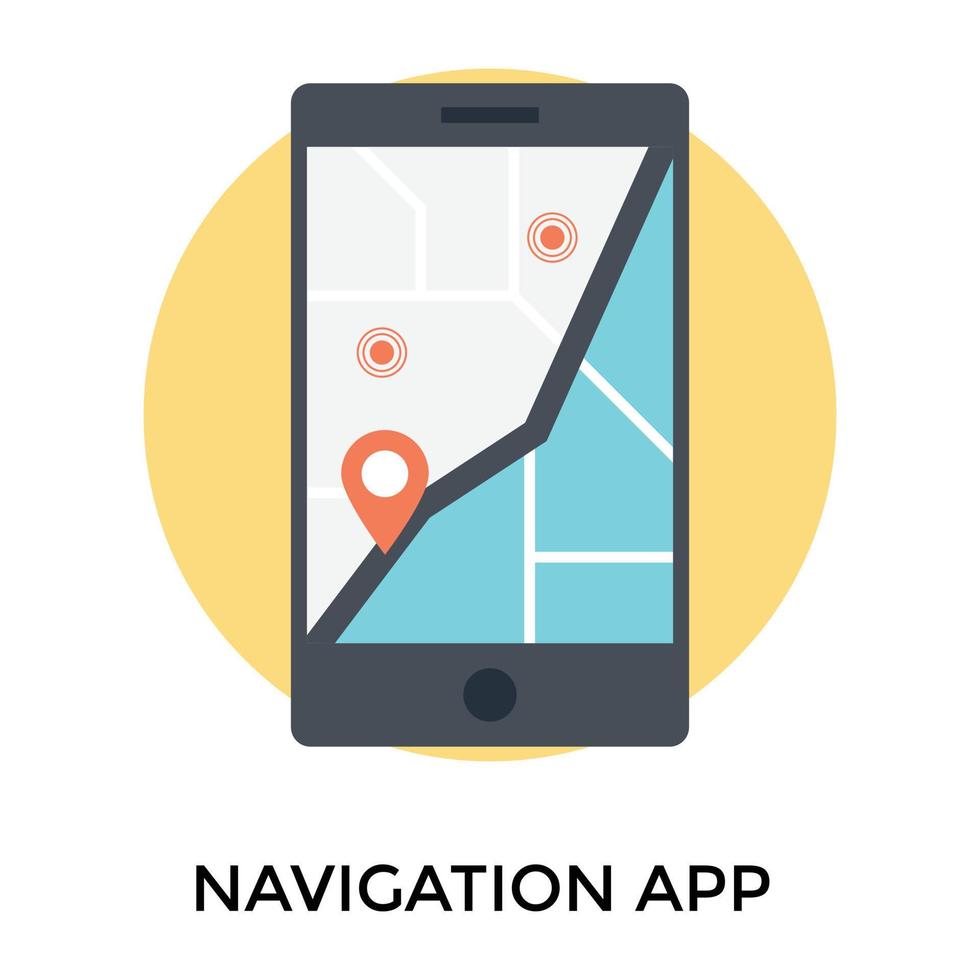 Trendy Mobile GPS vector