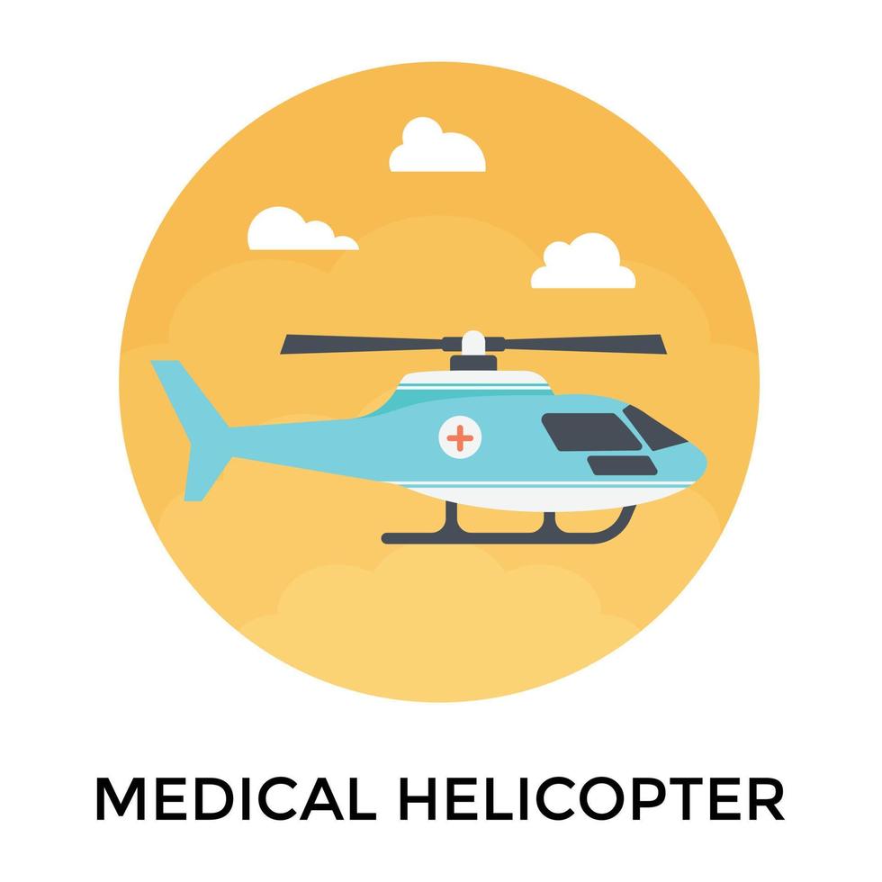 helicóptero médico de moda vector