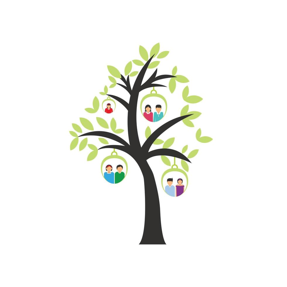 árbol de la gente de moda vector