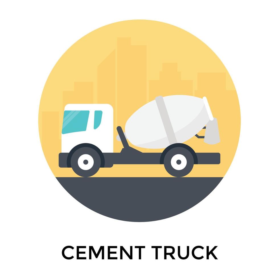 Trendy Cement Truck vector