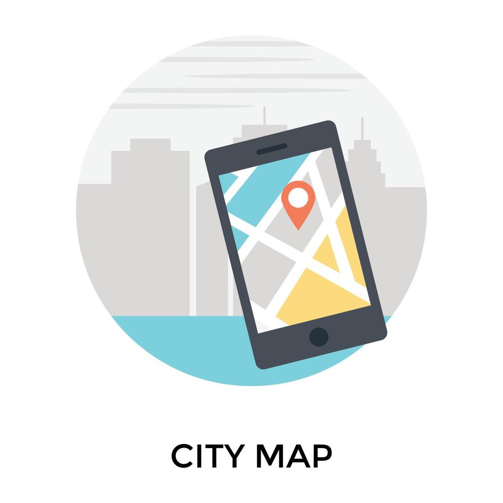 Trendy City Map vector