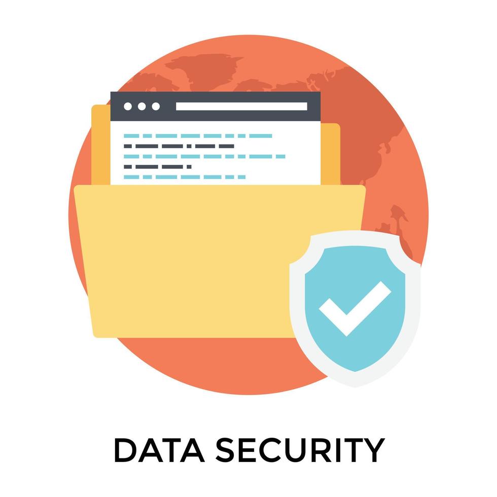Trendy Data Security vector