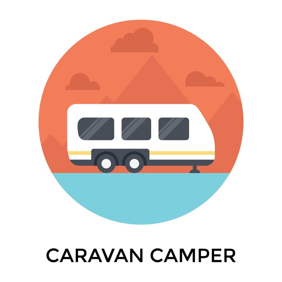 autocaravana de moda vector