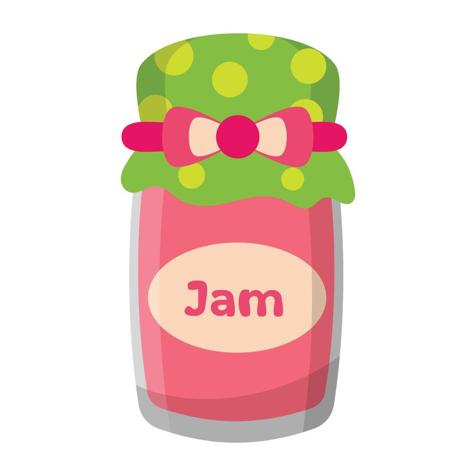 Strawberry Jam Jar vector