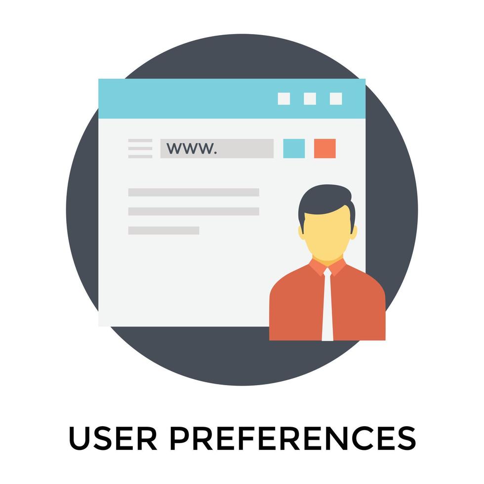 Trendy User Settings vector