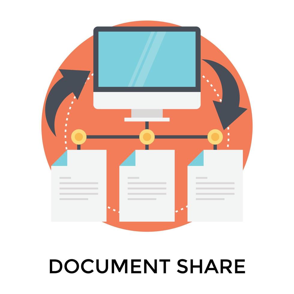 Trendy Document Sharing 15035934 Vector Art at Vecteezy