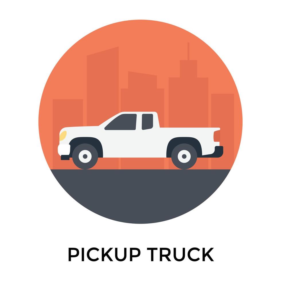 Trendy Pickup Truck vector