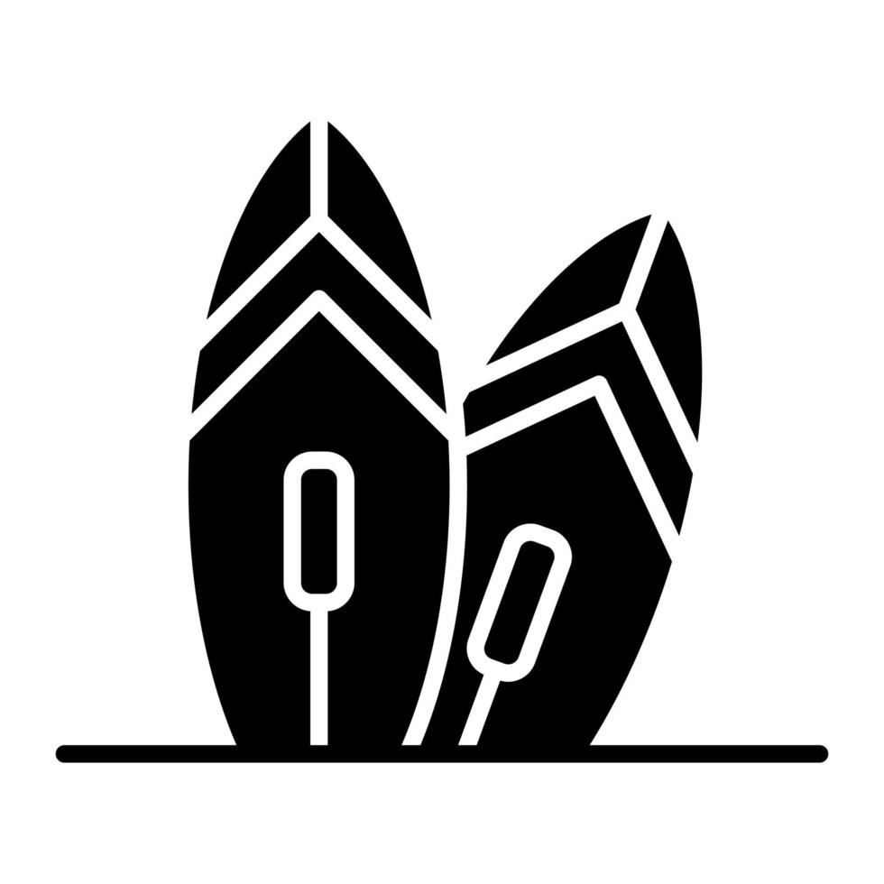 Surfing Glyph Icon vector